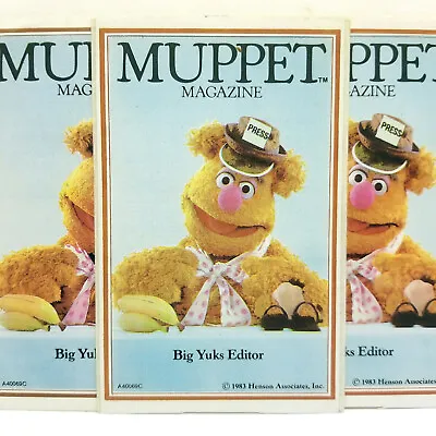 Vintage MUPPET MAGAZINE Fozzie Bear Stickers GENERAL MILLS Cereal Premium (1983) • $9.99