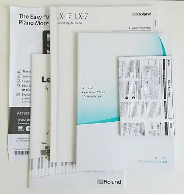 $19.95 • Buy ROLAND LX-17 LX-7 Digital Piano Keyboard Original Owner's Manual Book 