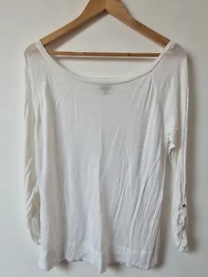 Rituals Linen Blend Thin Blouse Jumper Top Size L • £24.99