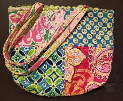 Vera Bradley Limited Edition Retired Colorblock Bag Daisy Daisy Capri Melon Razz • $26.63