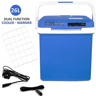 Portable Car Picnic Camping Travel Warmer & Cooler Box 12v 26l Ac/dc Mini Fridge • £58.85