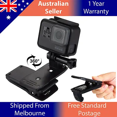 $12.99 • Buy 360° Rotary Rotating Backpack Belt Quick Release Clip Clamp Mount For GoPro Hero