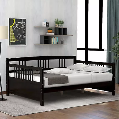 Solid Wood Daybed Full Size With Support Legs Multifunctional Sofa Bed Frame US • $299.99