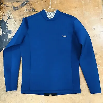 $49 • Buy New! Men’s RVCA Wetsuit Jacket Back-Zip 2mm Navy Blue Size XL Surfing