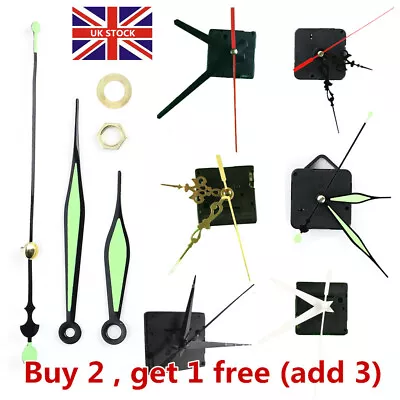 DIY Black Quartz Wall Clock Movement Mechanism Replacement Repair Tools • £4.75