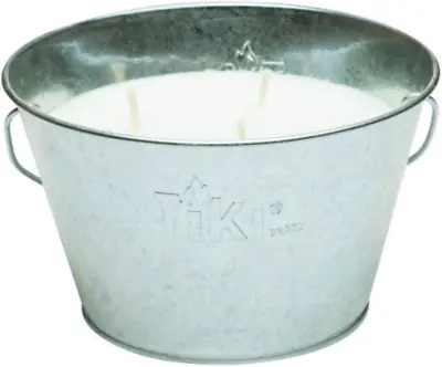 Brand 28 Ounce Citronella Wax Candle Metal Triple Wick Bucket Silver 1412112 • £27.15
