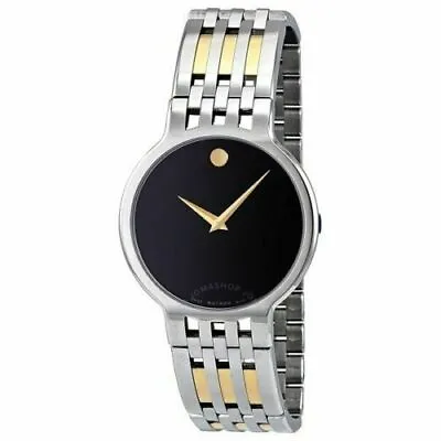 Movado Swiss Men's 0606962 Esperanza Black Dial Two Tone Slim Watch  • $379