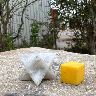 Rainbow Moonstone Merkaba Healing Star Spiritual Crystal Mineral • £9