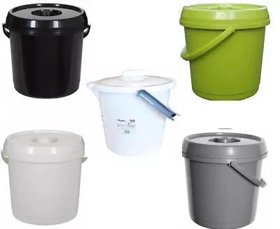 £8.85 • Buy Whitefurz 14 Litre Nappy Bucket Plastic Storage Bin With Lid And Handle For Kids