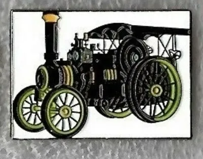 Traction Engine Pin Badge. Steam Tractor. Burrell. Black Version. Metal. Enamel. • $2.18