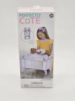 Perfectly Cute Folding Crib For Dolls Up To 18in - For Kids 2yrs + BRAND NEW • $117.99