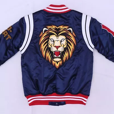 C4244 VTG Lions Men's Striped Letterman Varsity Jacket Size M • $22.99