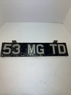 Original Raised Letter 1953 MG TD Plate! VERY RARE. ALAD • $300