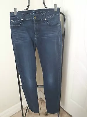 7 For All Mankind The Slim Cigarette Blue Jeans 28 29 X30  9 Rise • $12.87