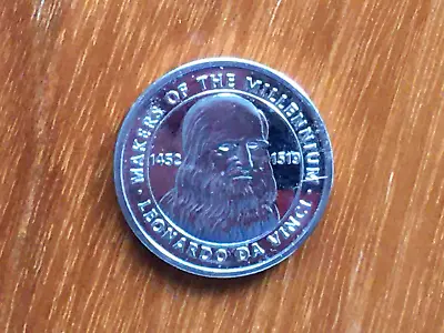 1 X MAKERS Of The MILLENNIUM COIN / MEDAL. LEONARDO DA VINCI. ISSUED 2000. • £1