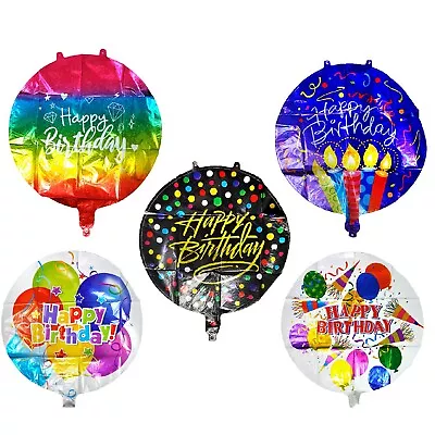 18in Foil Mylar Happy Birthday Balloons Party Kids Adults Decoration 5 Options • $2.99