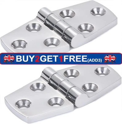 £8.37 • Buy 316 Stainless Steel Marine Door Hatch Hinge 76x38 Heavy Duty Boat Hinge  Deck