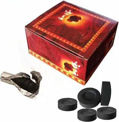 SHISHA HOOKAH CHARCOAL BAKHOOR INCENSE BURNER COAL DISCS TABLETS FOR Nakhla Home • £7.59