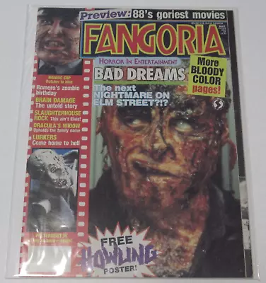 Fangoria Horror Magazine #72 1988 Bad Dreams Maniac Cop Poltergeist III Lurkers • $15