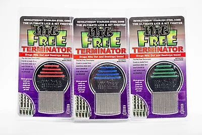 5-star Nit Free Brand Terminator Comb Lice Nits *Red *Blue *Green 100% Effective • $8.77