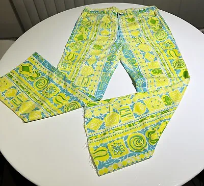 Lily Pulitzer Mens Yellow/Green/Blue Palm Bch. Vintage 70's Pants Size 33W X 27L • $299.99