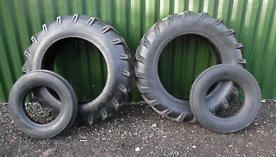£999 • Buy Tractor Tyres: Rears X2 / Fronts X2 (set Of Tyres And Tubes) 12.4x28 + 600x16