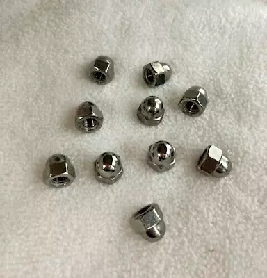 1/4-28  Acorn Cap Nut  Plain Finish Stainless Steel 18-8 (10 Pcs) • $4.25