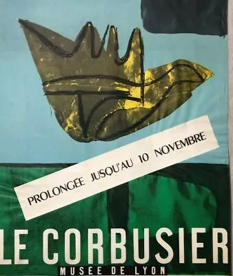 Vintage Poster Original Le Corbusier Exhibition Lyon In 1956 • £1845