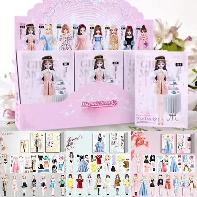 Magnetic Dress Up Paper Dolls Book Play Set Toys Christmas Gift For Kids Girls • £6.23