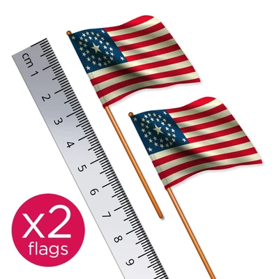 £5 • Buy 2 X FLAGS US Civil War North 34 States (Quality) 1:32 Scale Britains Style ACW