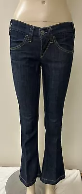 Miss Sixty Jeans Extra Love Low Rise Bootcut Denim Dark Wash Size 28  EUC Italy • $29.95