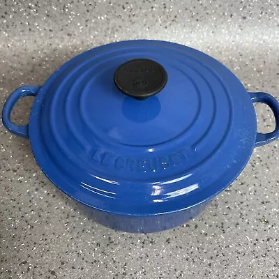 £99.95 • Buy Le Creuset Blue Cast Iron Round Casserole Dish 20 Cm