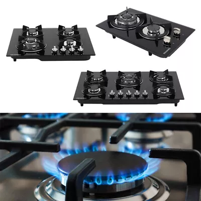 2/4/5 Burners Caravan Camper Van Motorhome Boat Hob Glass LPG Gas Stove Cooker • £115.95