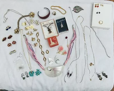 Vintage Costume And Silver Jewelry Lot- Cameo Marcel Boucher Mid Century USA • $5.50