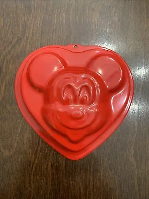 Mickey Mouse Face Cake Pan Mini  Mold Single Cake Red Enamel • $12.50