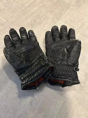 Sportex Women's Black Leather Motorcycle Gloves Thinsulate-Smal Size -Fast P&P • £6