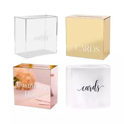 Large Acrylic Card Box Large Box Envelope Gift Card Box Acrylic Wedding For • $67.18