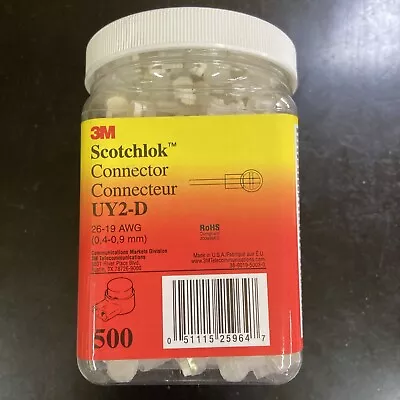 NEW - 3M™ Scotchlok™ UY2-D 500 Pieces 26-19 AWG • $49.99