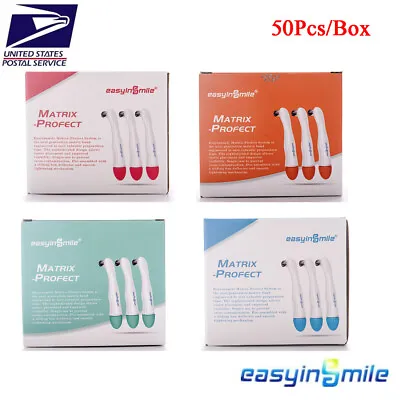 50Pcs Dental Curved Pro Matrix Bands Pre Formed Retainer Matrix Bands 4.5mm&6mm • $54.72