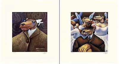 Markus Pierson  Art History Coyote Portraits Of Degas And Van Gogh  2 Serigraphs • $795