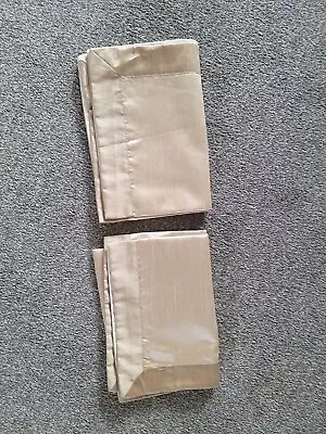 Dunelm Light Gold Faux Silk Oxford Pillowcases X 2 • £2.99