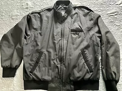 Members Only Jacket Mens M Black Full Zip Windbreaker Casual Vintage Sri Lanka • $24