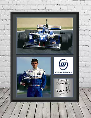 Damon Hill Signed Photo Print Poster Williams Formula One Memorabilia • £7.59