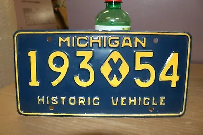 Vintage MICHIGAN HISTORIC VEHICLE License Plate Chevrolet Ford Mopar Hot Rat Rod • $19.95