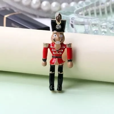 Nutcracker Soldier Brooch  Jewelry Lapel Corsage Brooch.  Red PIN. • $15