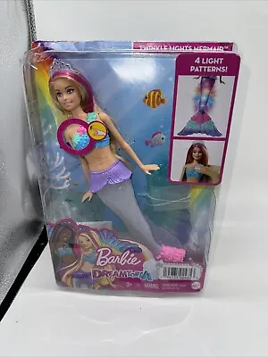 Barbie Dreamtopia Mermaid Doll With Twinkle Light-Up Tail Pink-Streaked Hair 12  • $9.99