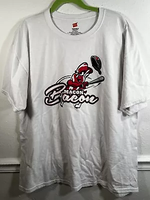 Macon Bacon Minor League Baseball T Shirt Hanes Comfort Blend Men’s XL • $10.50