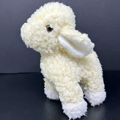 Vintage Eden White Cream Lamb Sheep Plush Sherpa 9  Stuffed Animal Posable Legs • $29.74