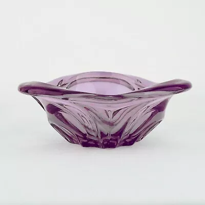 Vintage 1980's Walther - Glas Germany Neodymium  Pink/purple/lilac Glass Bowl • £29