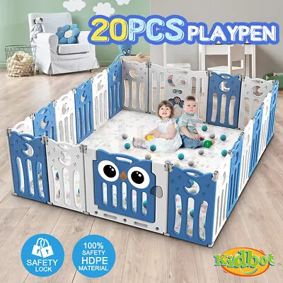 Kidbot 20 Panel Baby Safety Gate Baby Playpen Fence Child Gate Enclosure • $159.95